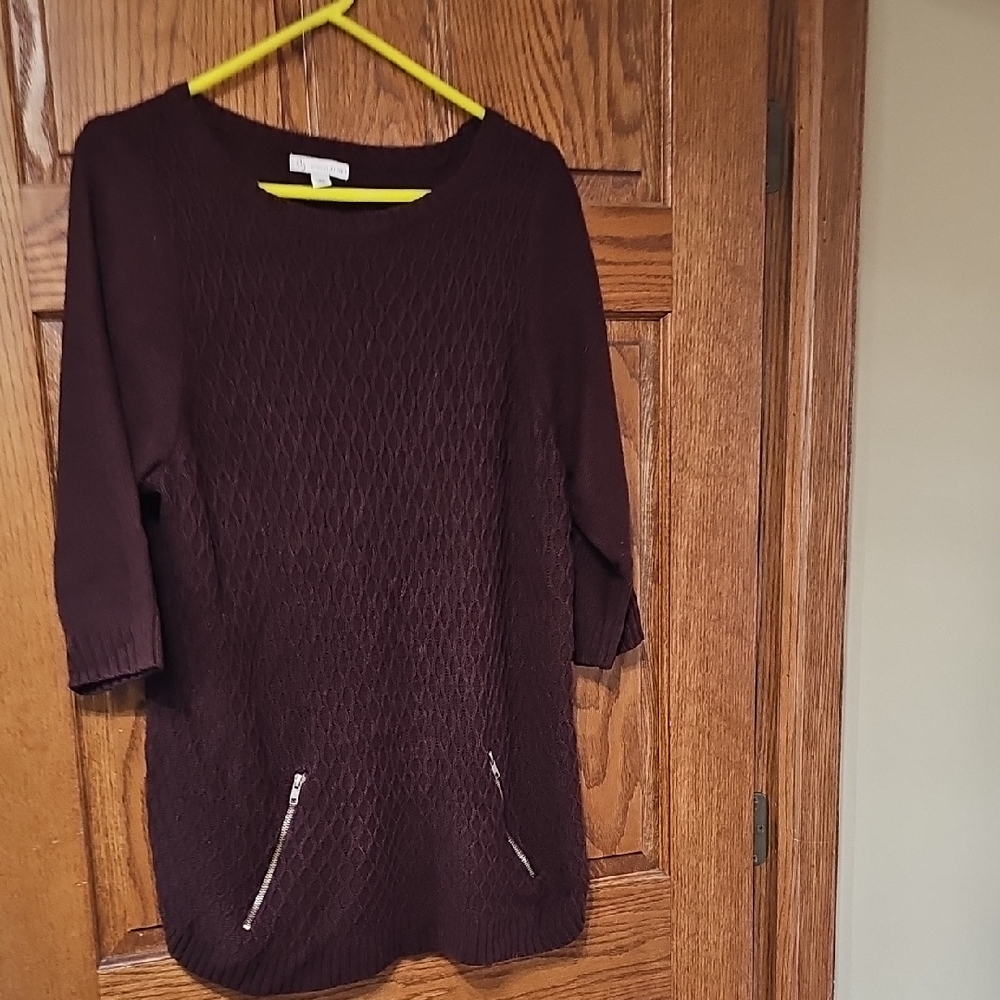 Women's Burgundy Sweater Cardigan